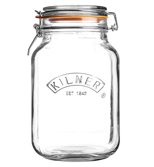 Kilner Square Swing Top Glass Jar - 1.5 L