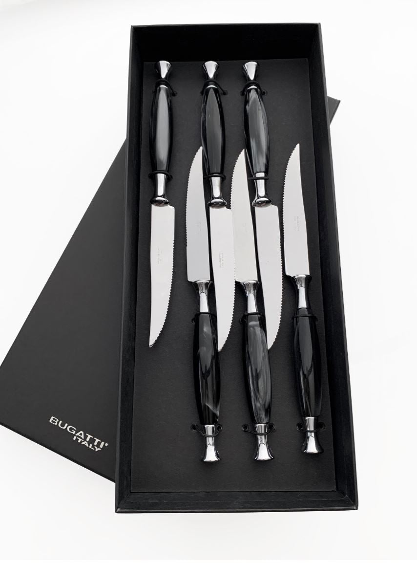 Country Steak Knives Set black