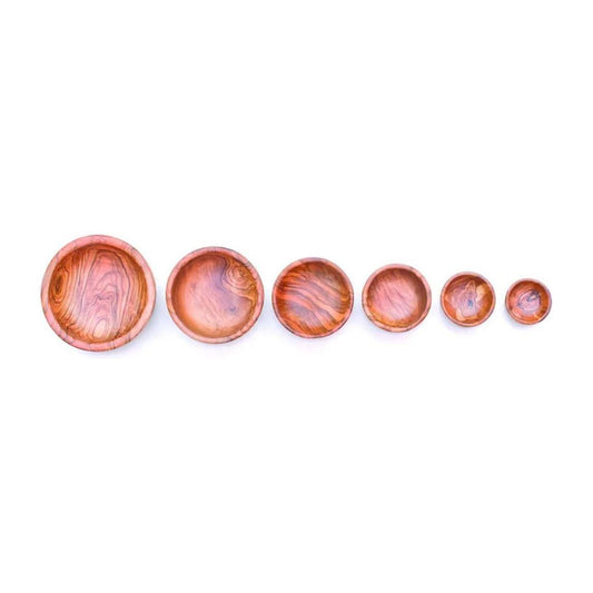 Olivewood Handcrafted Bowls Gift Box (Set of 6, Olivewood)
