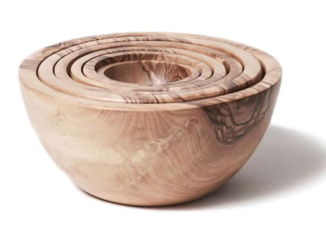 Olivewood Handcrafted Bowls Gift Box (Set of 6, Olivewood)