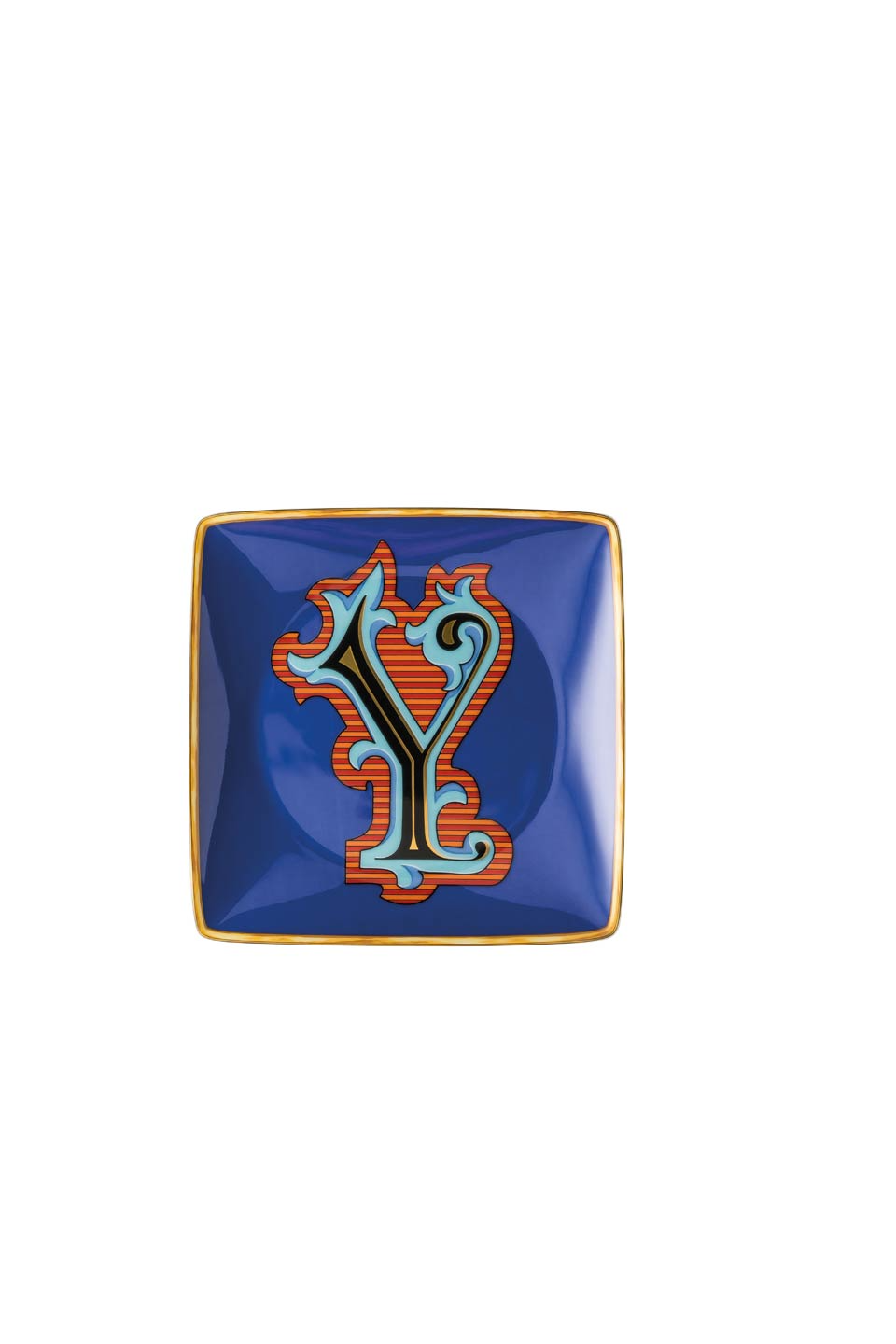 Versace Holiday Alphabet Canape Dish - 4 3/4"