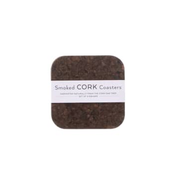 Cork Coasters Smoked (set of 4)