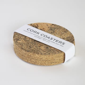 Cork Coasters in Natural (set of 4)